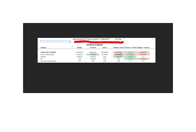 create customizable budget and expense tracking template